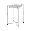 Cibelle Chrome Marble Side Table
