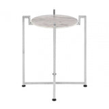 Cibelle Chrome Marble Side Table