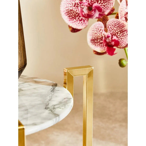 Cibelle Gold Marble Side Table