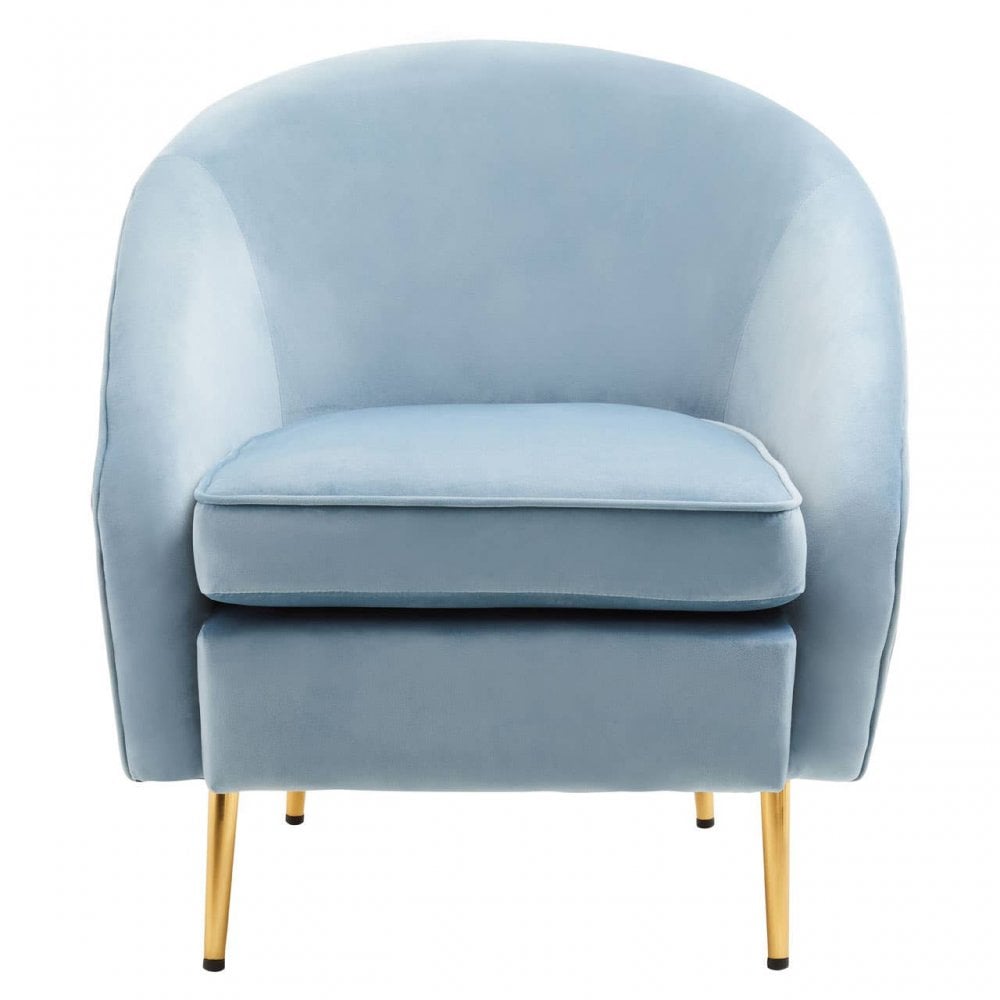 Charlotte Aqua Blue Velvet Armchair