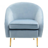 Charlotte Aqua Blue Velvet Armchair