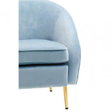 Charlotte Aqua Blue Velvet Armchair