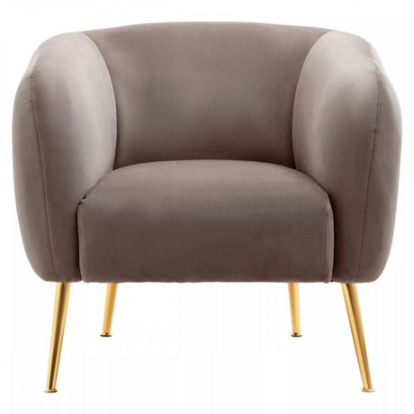 Charlotte Dark Beige Velvet Armchair