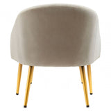 Charlotte Mink Velvet Chair And Footstool