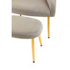 Charlotte Mink Velvet Chair And Footstool