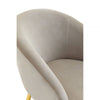 Charlotte Mink Velvet Chair And Footstool