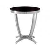 Afton Black Tempered Glass Side Table