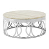 Afton White Marble Coffee Table