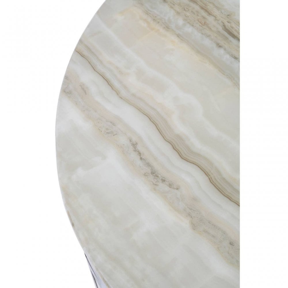 Afton White Marble Coffee Table