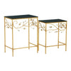 Sterling Set Of 2 Tables With Black Wooden Top