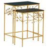 Sterling Set Of 2 Tables With Black Wooden Top