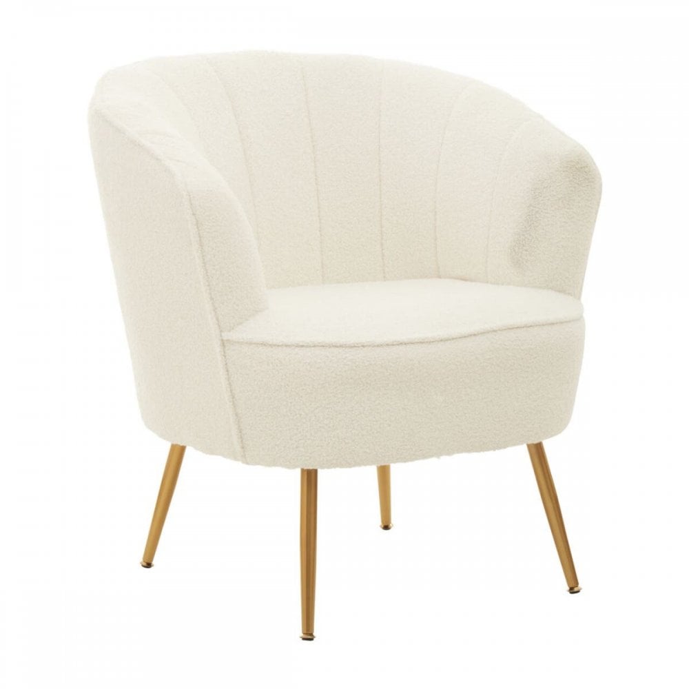 Arden Channel Armchair With Gold Finish Legs