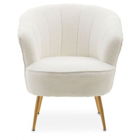 Arden Channel Armchair With Gold Finish Legs
