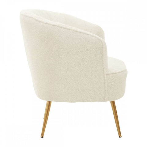 Arden Channel Armchair With Gold Finish Legs
