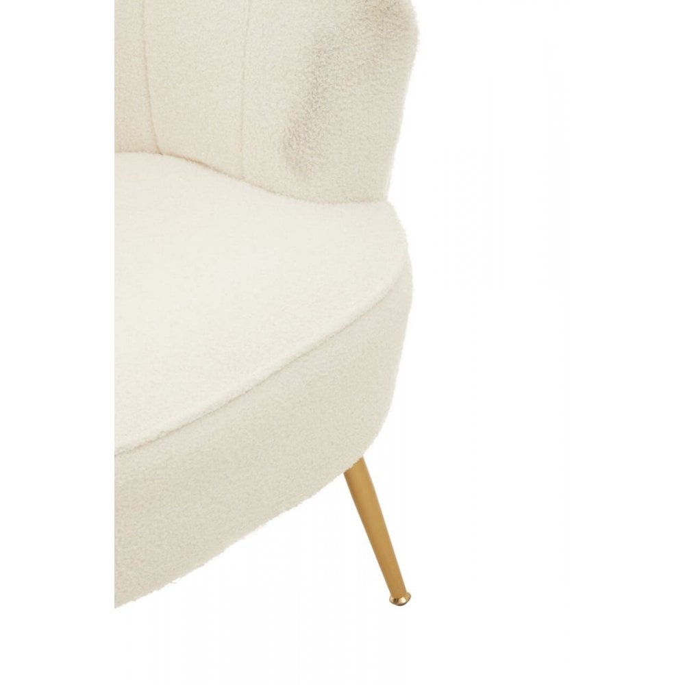Arden Channel Armchair With Gold Finish Legs