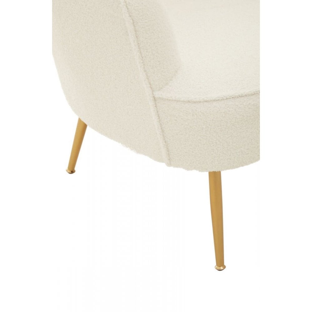 Arden Channel Armchair With Gold Finish Legs