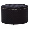 Elara Round Velvet Ottoman