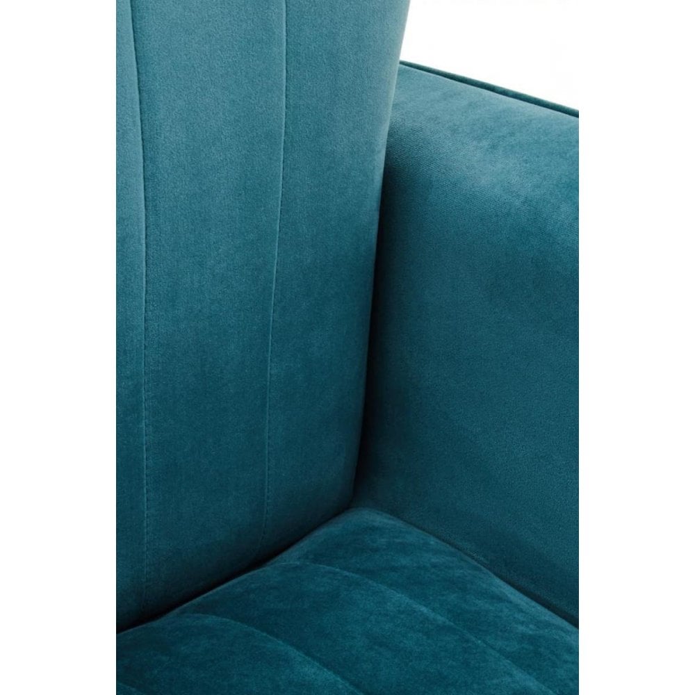 Elara Velvet Accent Chair With Gold Finish Legs