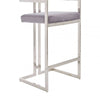 Flora Grey Velvet Bar Stool