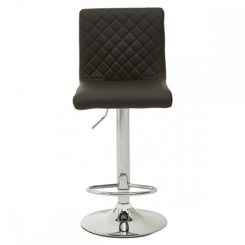 Elara Black And Chrome Bar Stool