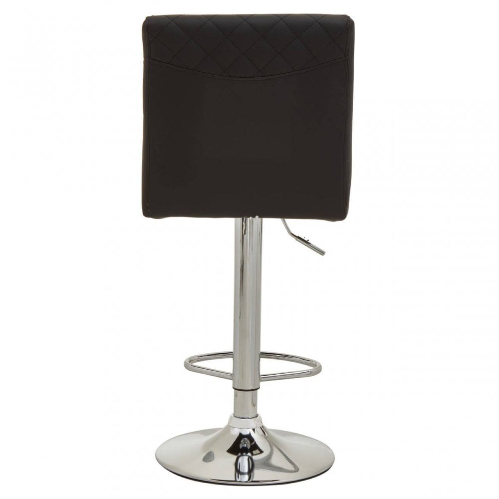 Elara Black And Chrome Bar Stool