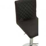 Elara Black And Chrome Bar Stool