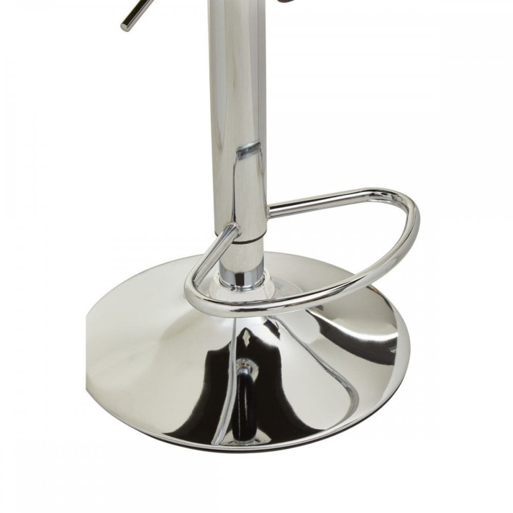 Elara Black And Chrome Bar Stool