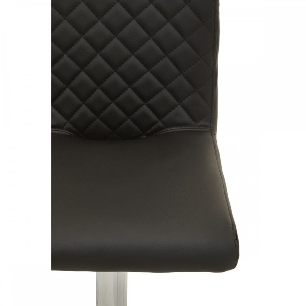 Elara Black And Chrome Bar Stool