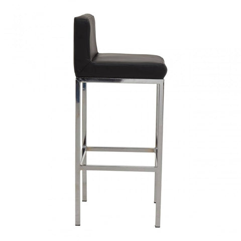 Elara Black Pu Bar Chair