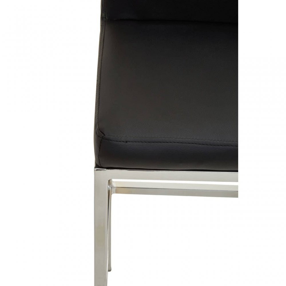 Elara Black Pu Bar Chair