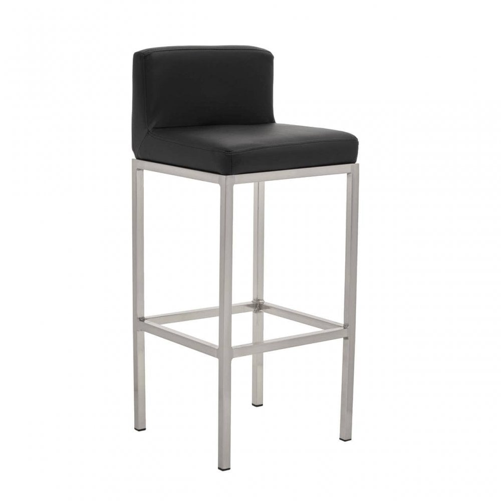 Elara Black Pu Bar Chair