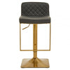Elara Dark Grey And Square Base Bar Stool