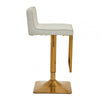 Elara White And Gold Bar Stool
