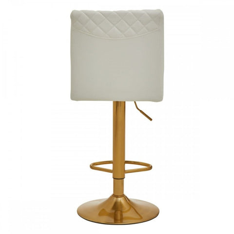 Elara White And Gold Bar Stool