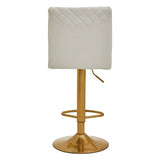Elara White And Gold Bar Stool