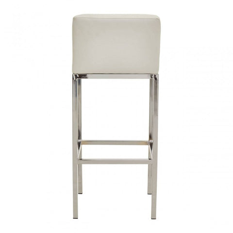 Elara White Pu Bar Chair