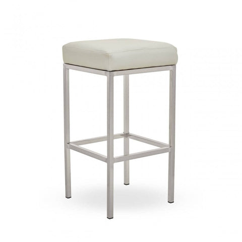 Elara White Pu Bar Stool