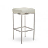 Elara White Pu Bar Stool