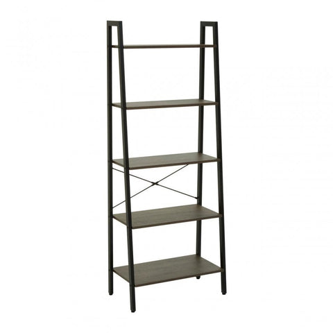 Hawthorn Five Tier Veneer Ladder Shelf Unit