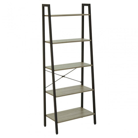 Hawthorn Five Tier Veneer Ladder Shelf Unit