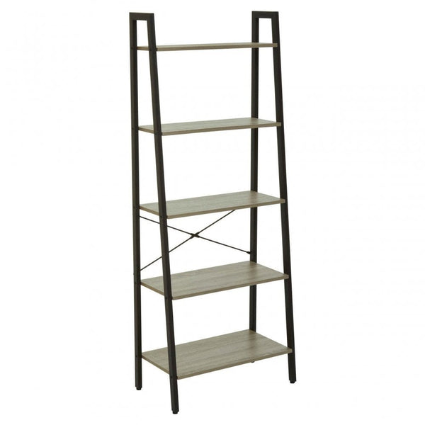 Hawthorn Five Tier Veneer Ladder Shelf Unit