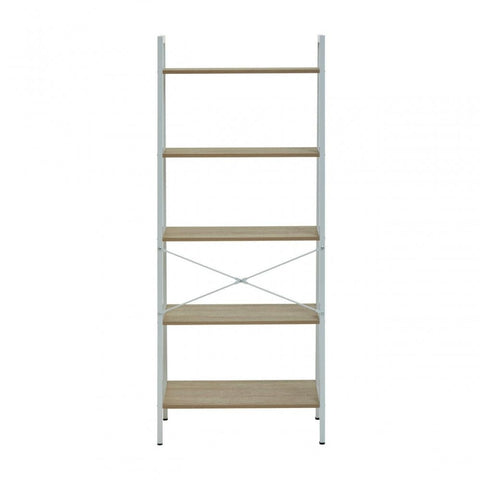 Hawthorn Five Tier Veneer Ladder Shelf Unit