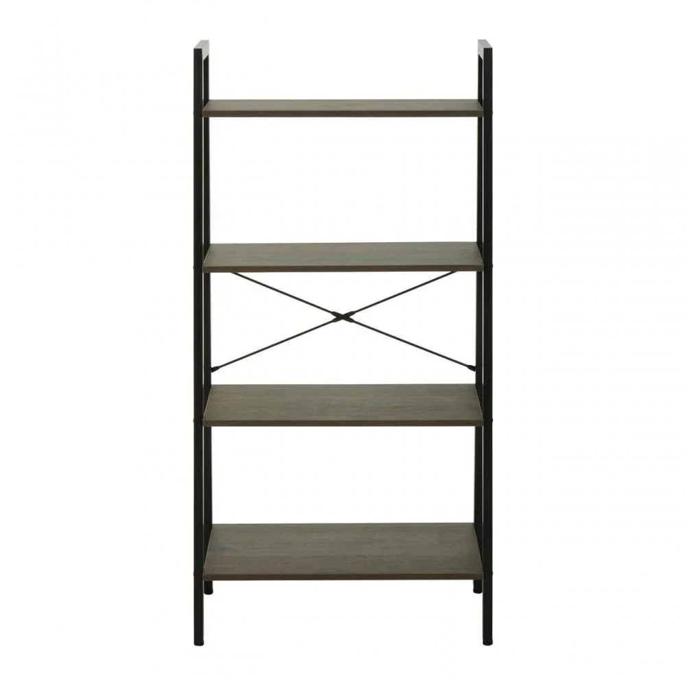 Hawthorn Four Tier Veneer Ladder Shelf Unit