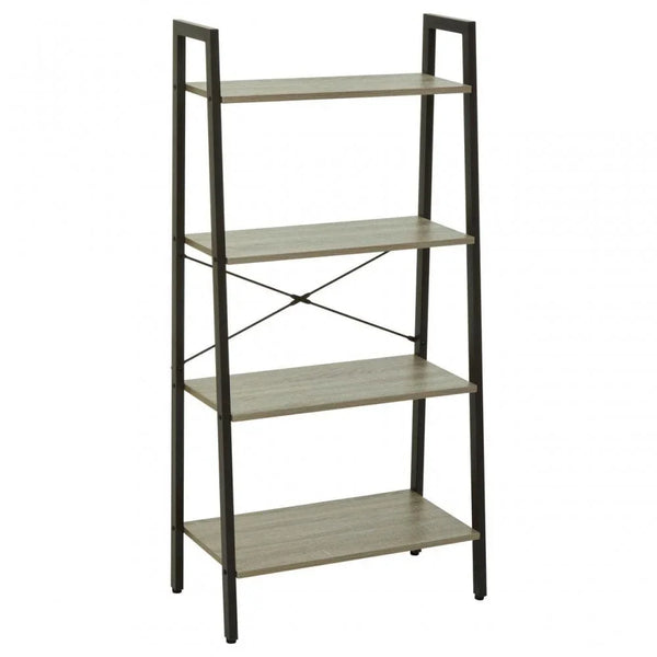 Hawthorn Four Tier Veneer Ladder Shelf Unit