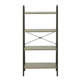 Hawthorn Four Tier Veneer Ladder Shelf Unit