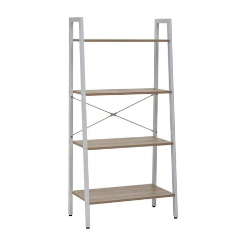 Hawthorn Four Tier Veneer Ladder Shelf Unit