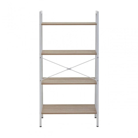 Hawthorn Four Tier Veneer Ladder Shelf Unit