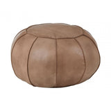 Bison Leather Pouffe