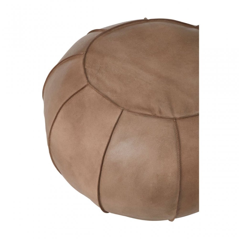 Bison Leather Pouffe