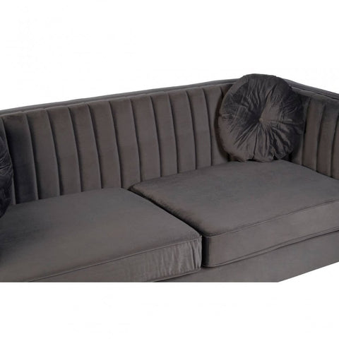 Farrah Three Seat Velvet Sofa